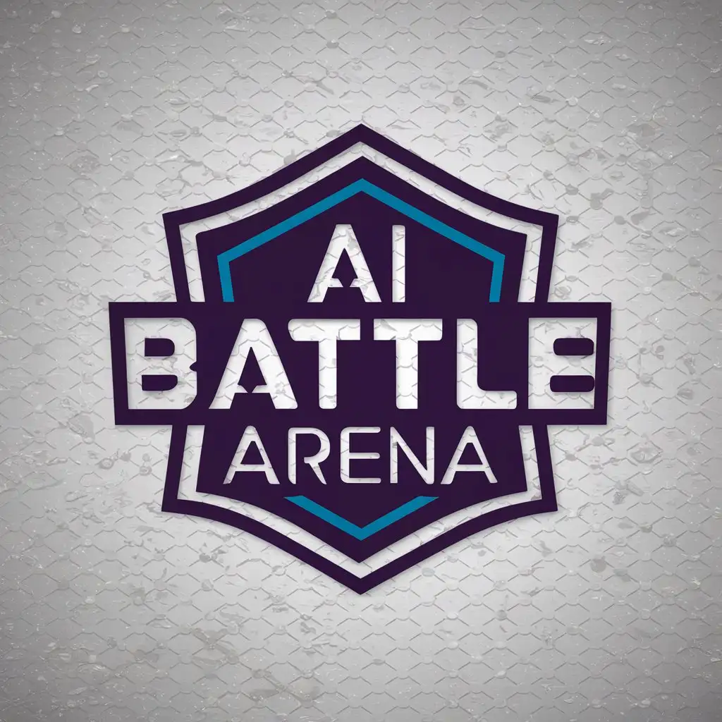 a vector logo design,with the text "AI Battle Arena", main symbol:neon sign,Moderate,be used in Internet industry,clear background