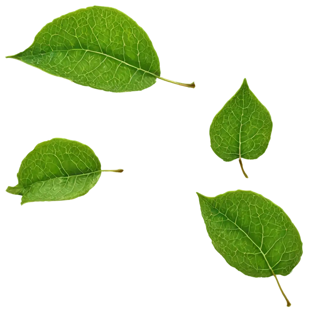 HighQuality-PNG-Image-of-Green-Floating-Leaves-and-Falling-Leaves-Perfect-for-Nature-Seasonal-and-Environmental-Designs