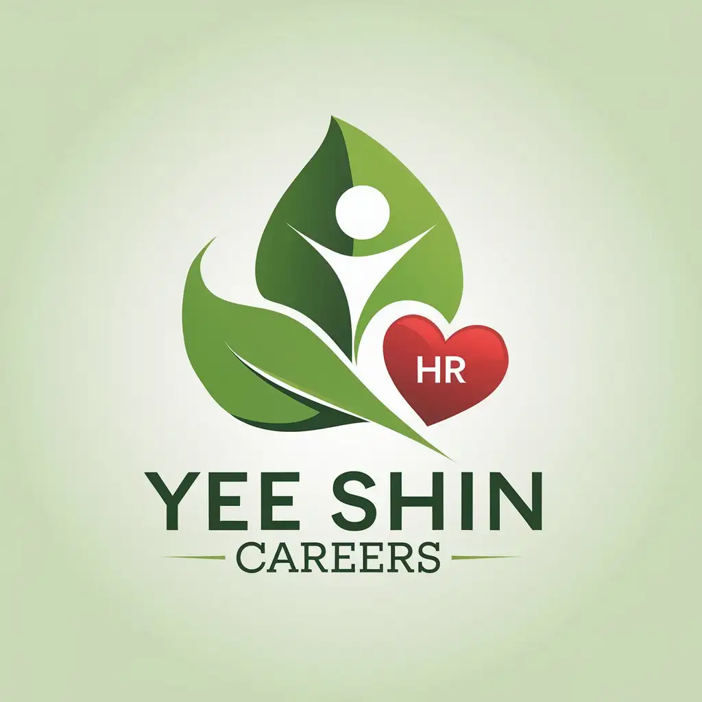 LOGO Design for Yee Shin Careers Natural Innovative Healing with HR Emphasis in Soft Green Red