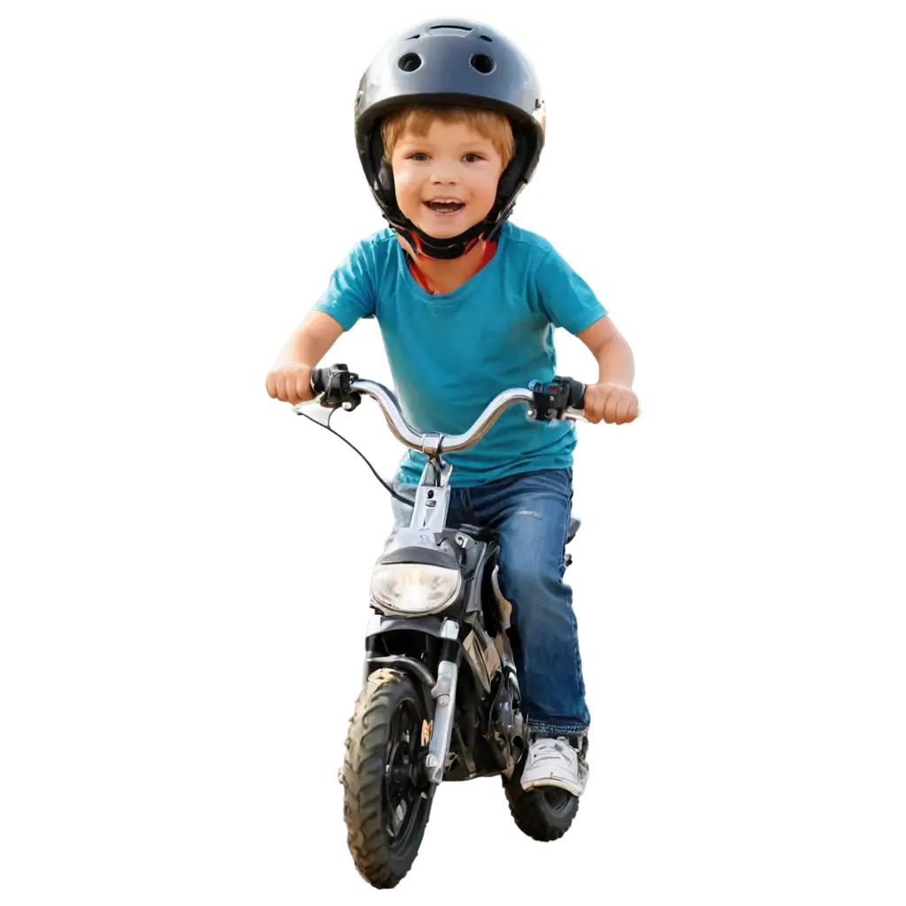 Cartoon-Style-PNG-Image-Little-Boy-Riding-Motor-Trail-with-Helmet