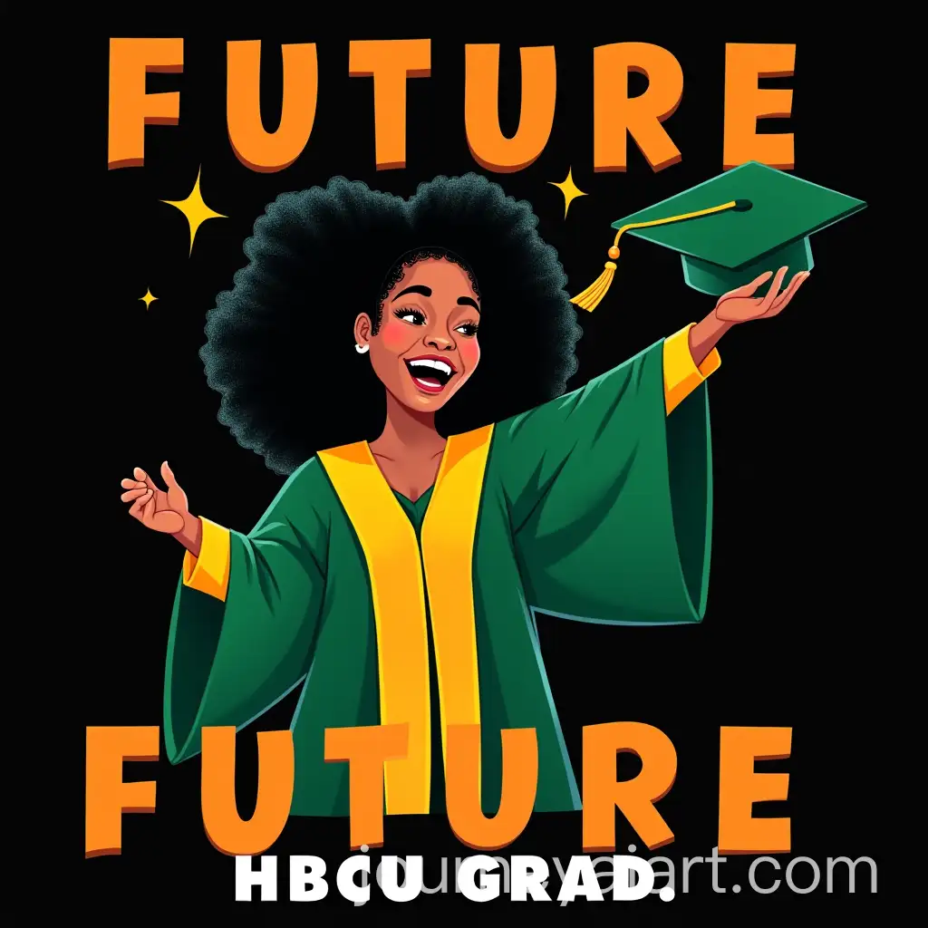 Celebratory-HBCU-Graduation-Illustration-with-Afro-Hairstyle-and-Bold-Future-Text