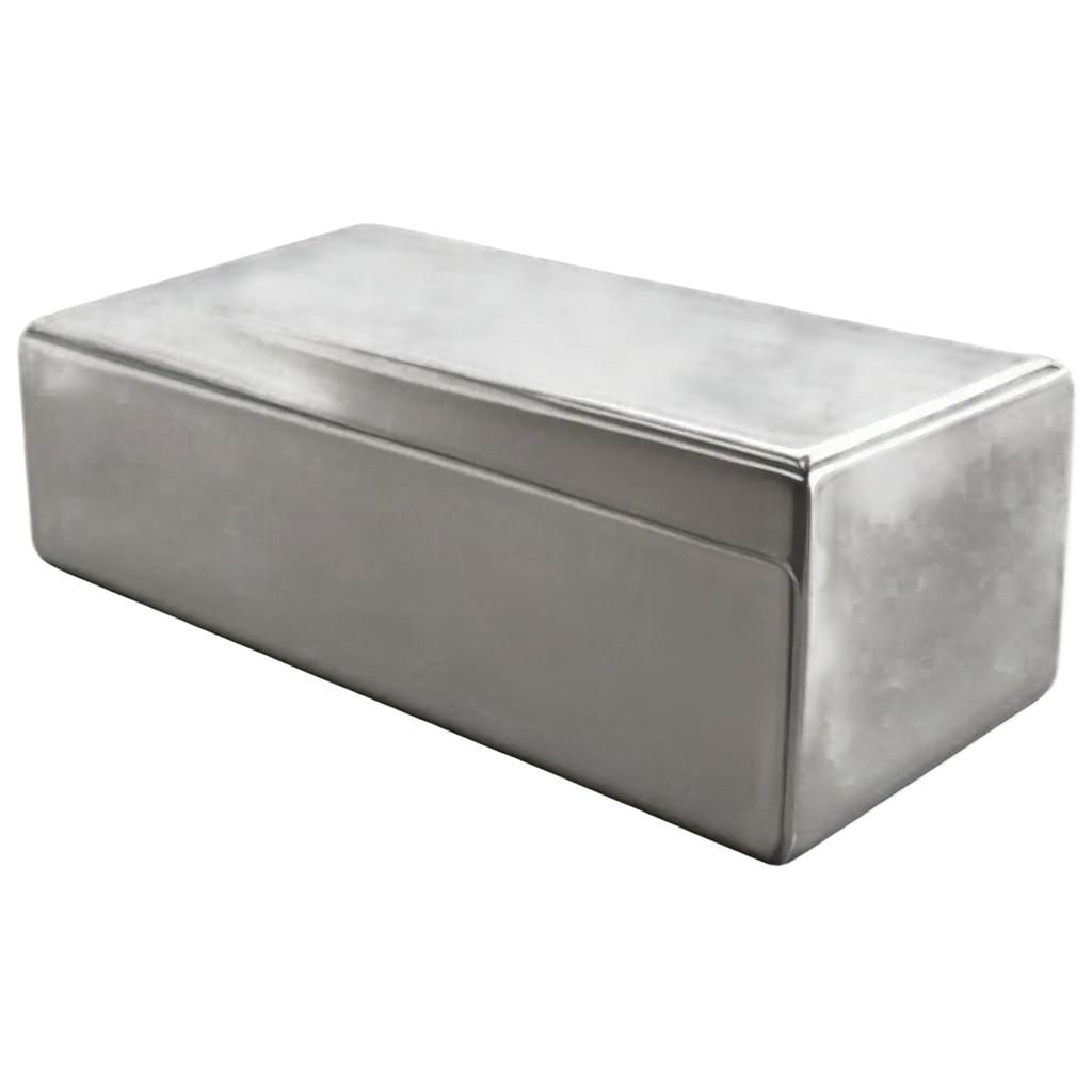 Realistic-Metal-Ingot-PNG-Image-Front-View-Smooth-No-Shadow