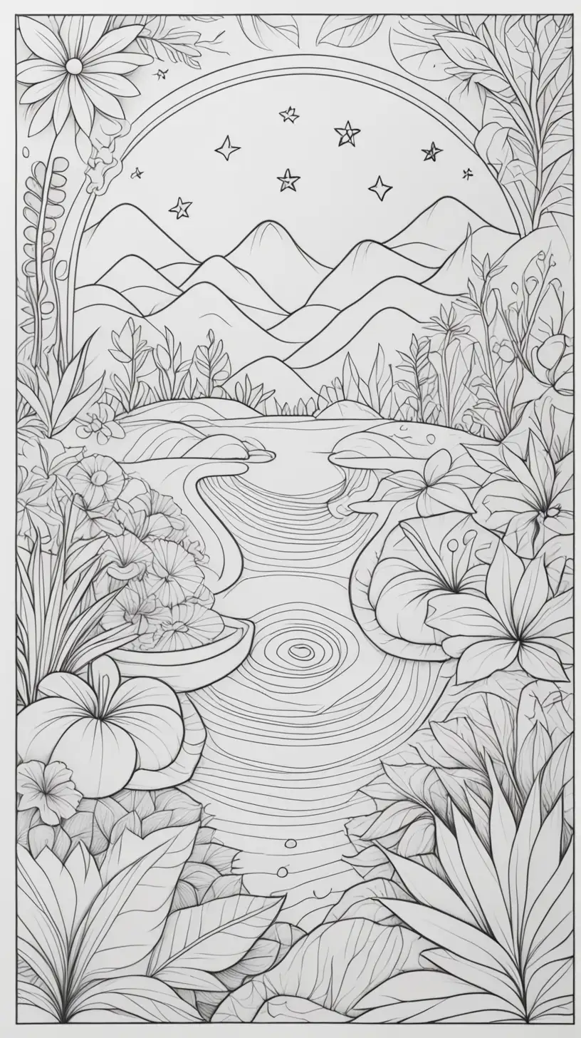 Relaxing Ocean Waves Coloring Page by Coco Woy