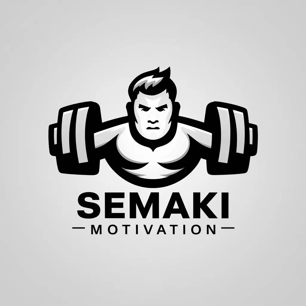 LOGO Design for Semaki Motivation GymInspired Vector with Moderate Fitness Symbolism