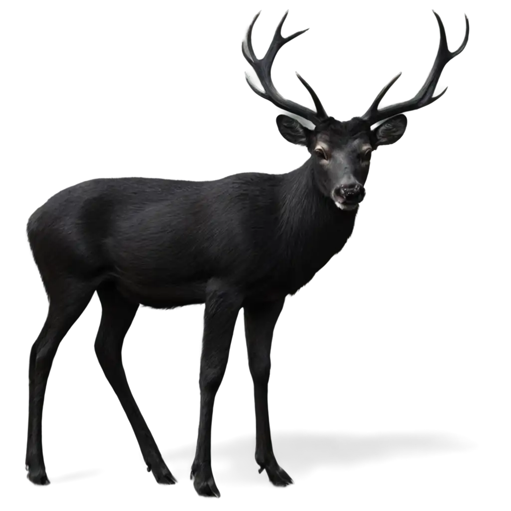 Stunning-PNG-Image-of-a-Majestic-Black-Deer-AI-Artwork