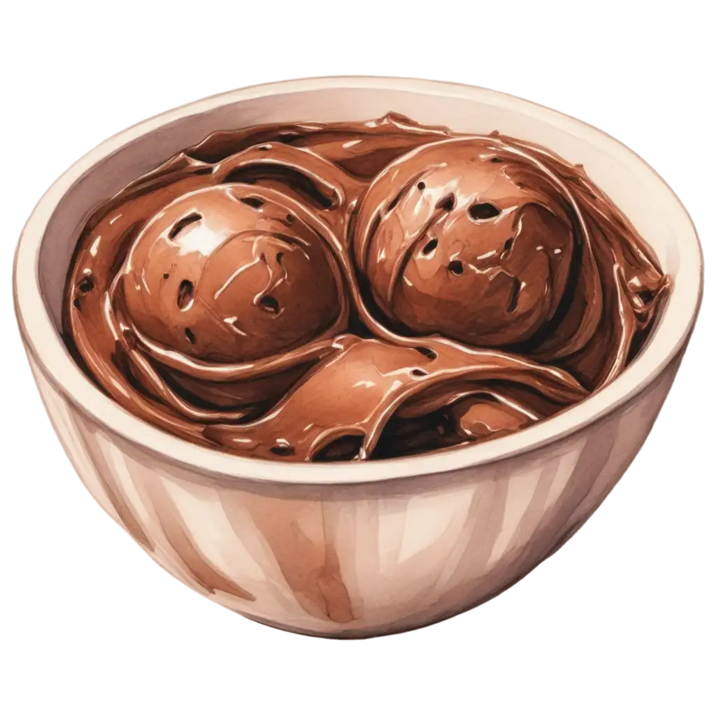 Chocolate-Ice-Cream-Ball-in-a-Cup-PNG-Image-Delicious-Dessert-Drawing