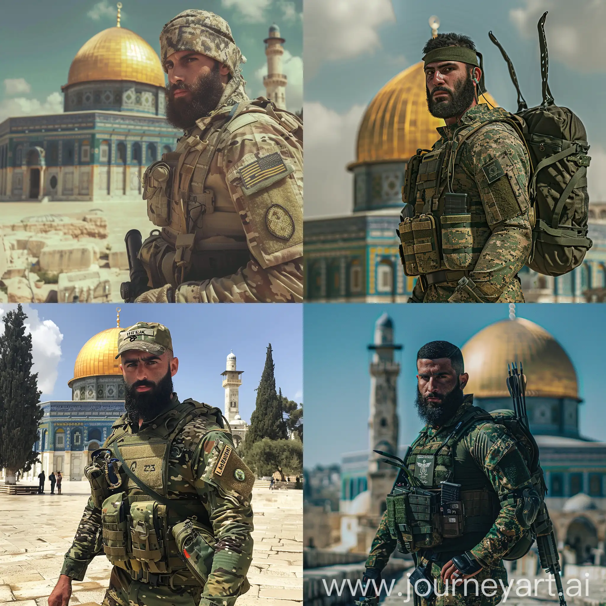 Hezbollah-Soldier-in-Digital-Camouflage-with-Dome-of-the-Rock-Mosque