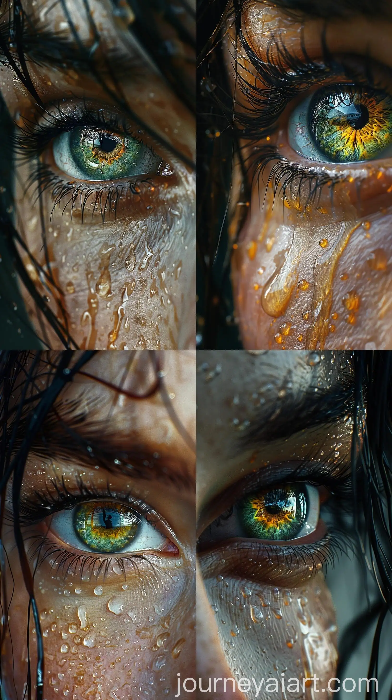 Hauntingly-Beautiful-Reflection-Eye-with-Water-Drop-and-Hanging-Person