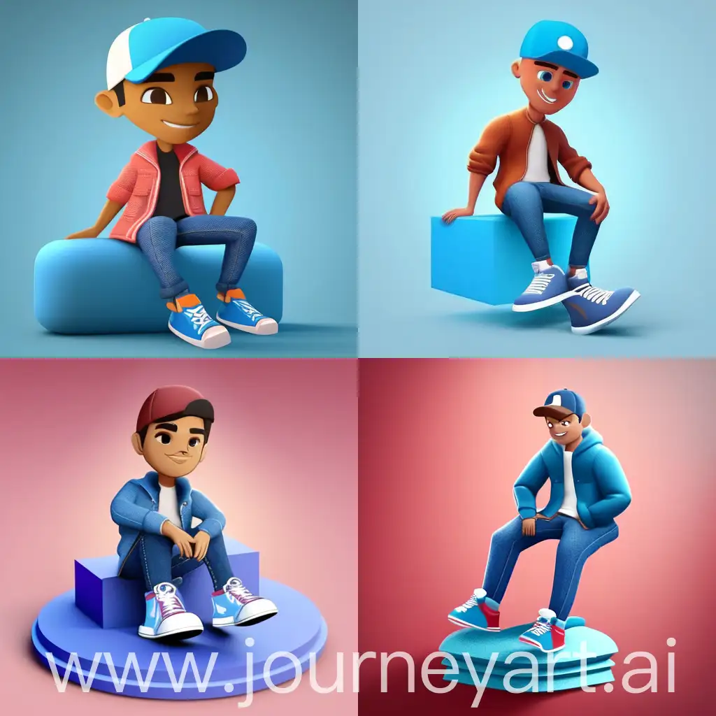 Casual-Animated-Character-Sitting-on-Social-Media-Logo-Sowmith-Vallamkonda