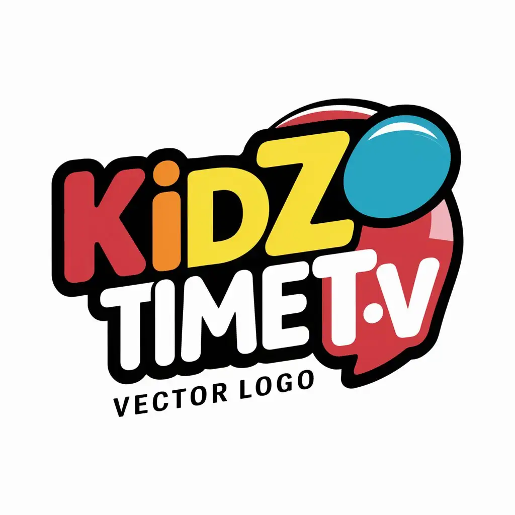 LOGO Design for KidzTimeTV Vector Channel Logo with Clear Background