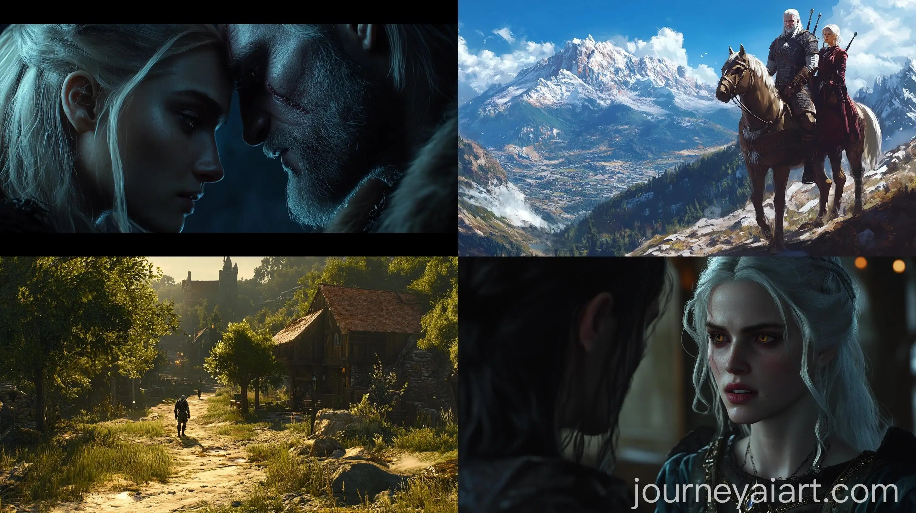 Epic-Fantasy-Scene-with-Geralt-and-Ciri-from-The-Witcher-3-Wild-Hunt