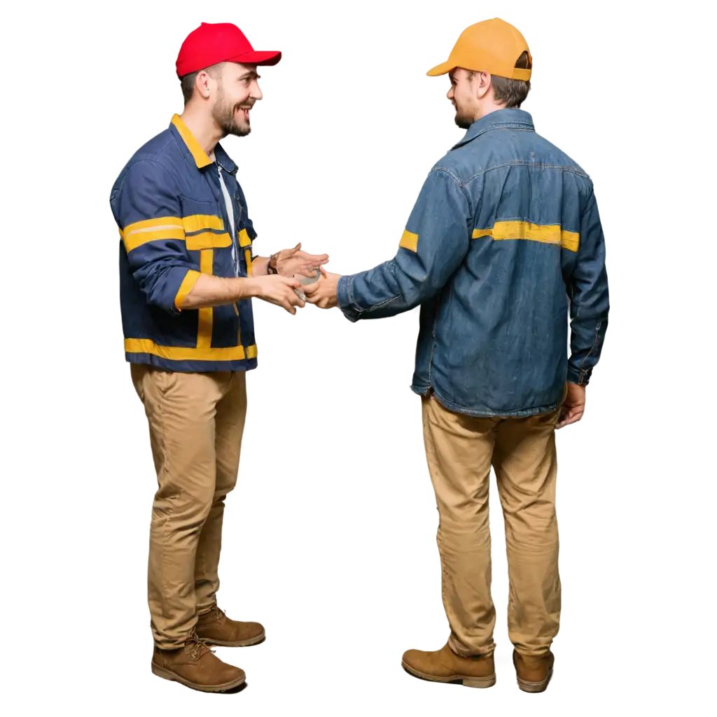 Two-Truck-Drivers-Greeting-Each-Other-HighQuality-PNG-Image