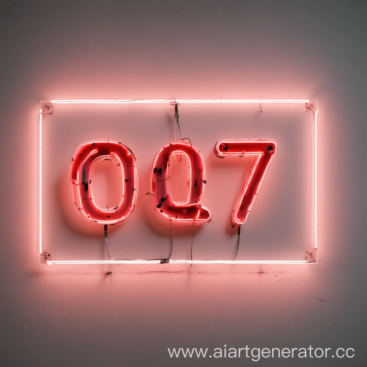 Neon-Sign-with-Numbers-007-Illuminated-in-the-Night