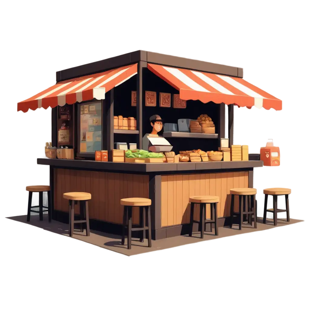 Food-Stall-in-Pixilated-Style-PNG-Image-for-Creative-Projects