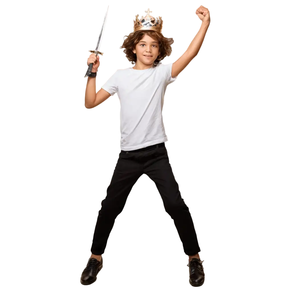 Create-PNG-Animation-of-Boys-and-Girls-Age-Ten-Dancing-with-Crowns-and-Swords