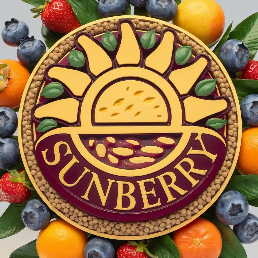 LOGO Design for Sunberry Sun Fruits Lentils Theme with Vector Style for Retail Industry