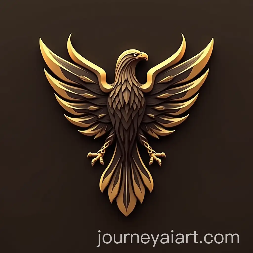 Eagle-Bead-Design-with-Bold-Brown-and-Gold-Accents