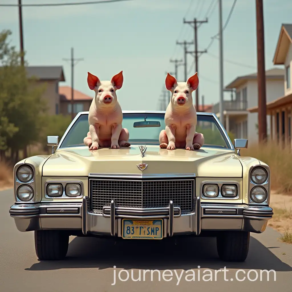 Luxury-Cadillac-Car-with-Pigs