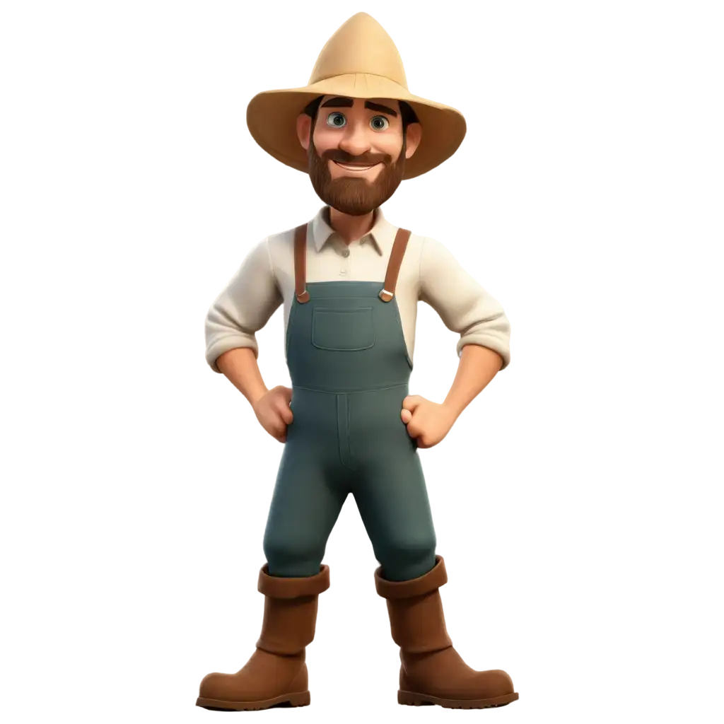Cartoon-Farmer-PNG-Image-HighPNG-Image-Usage-ScenariosQuality-Illustration-for-Versatile-Use