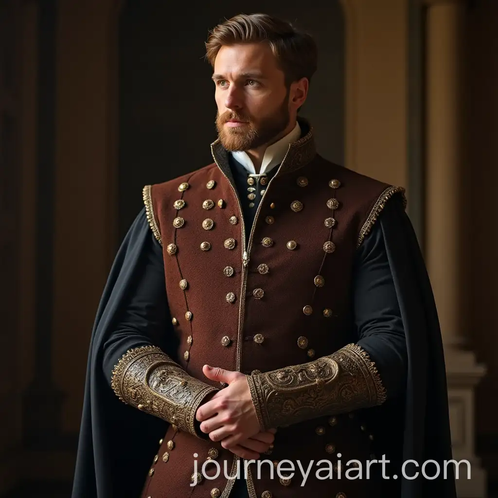 Medieval-Man-in-Modern-Suit-Inspired-Outfit