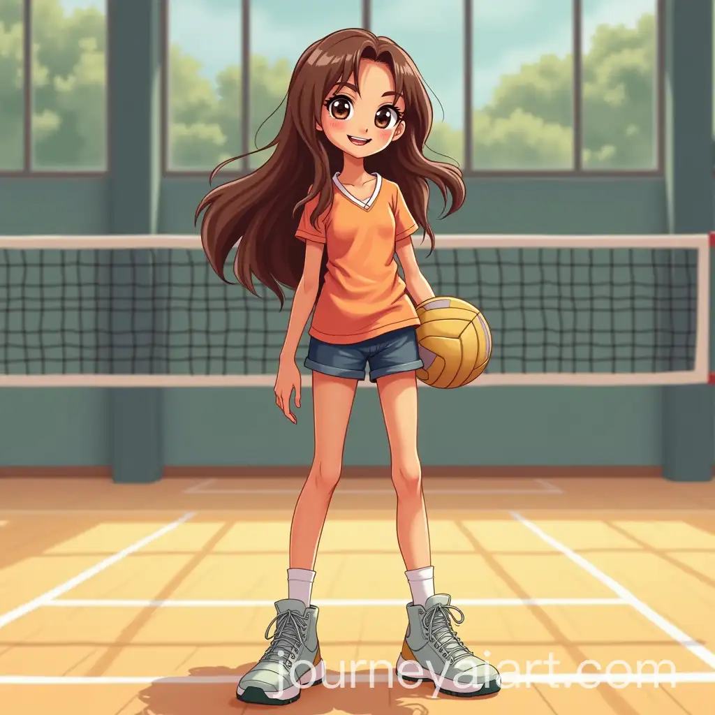 Young-Girl-Playing-Indoor-Volleyball-with-Long-Brown-Hair-and-Big-Eyes