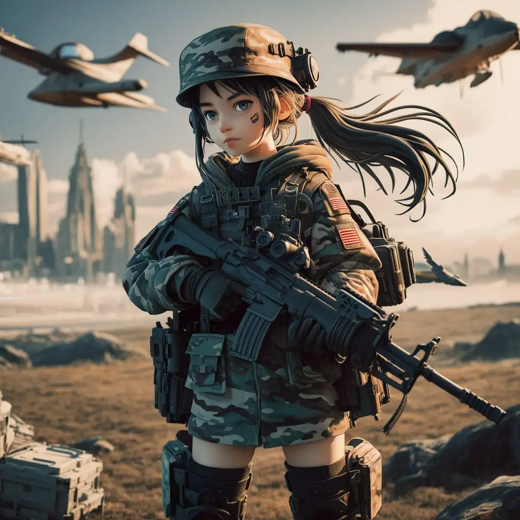 Military-Anime-Girl-in-3D-Combat-Gear-and-Cyberpunk-Environment