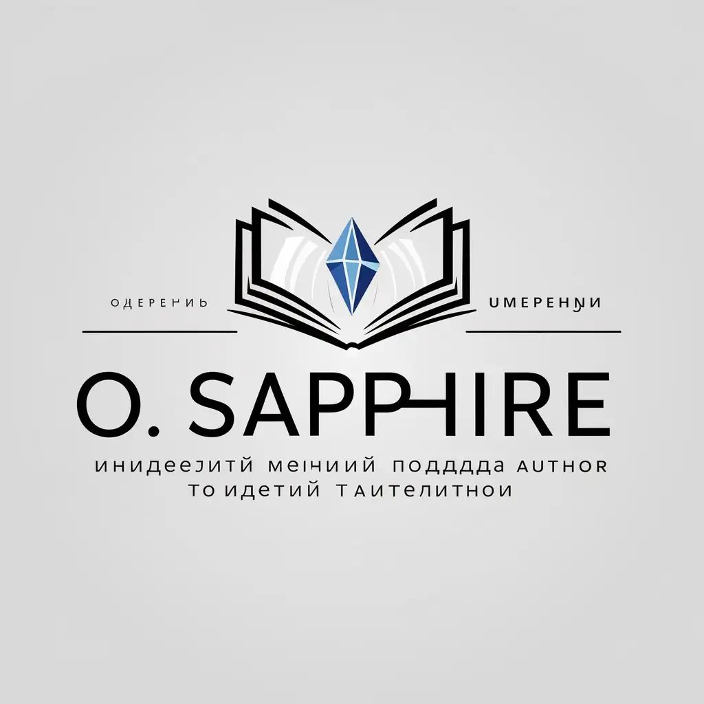 LOGO Design for O SAPPHIRE Unique Young Author with Sapphire Theme and Clear Background