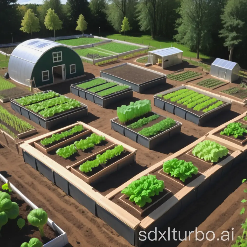 Small-Sustainable-Microfarm-with-Vegetables-and-Greenhouse