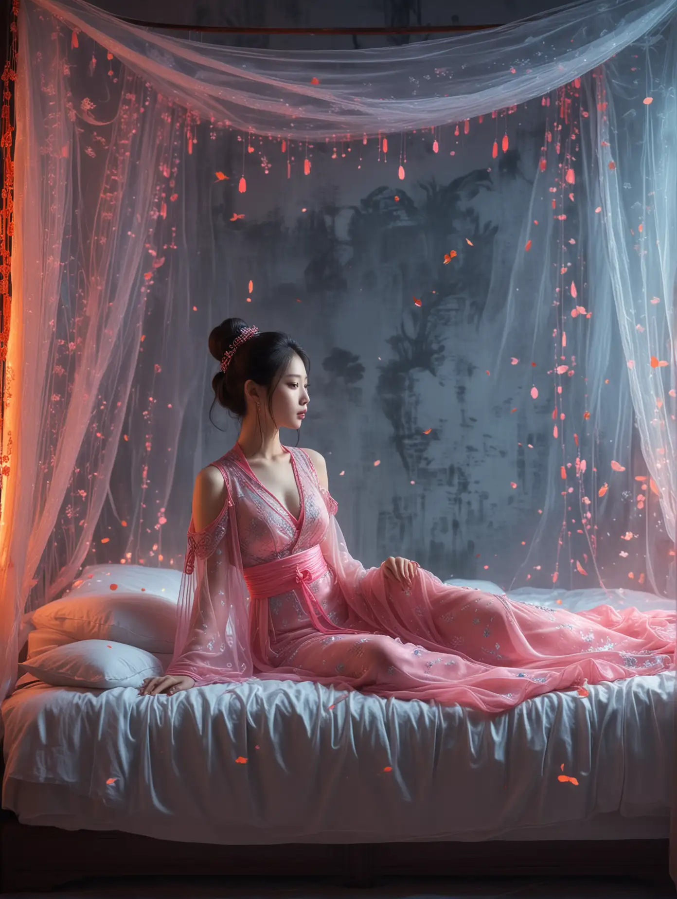 Fantasy-Chinese-Beauty-in-Fluorescent-Dream-Scene