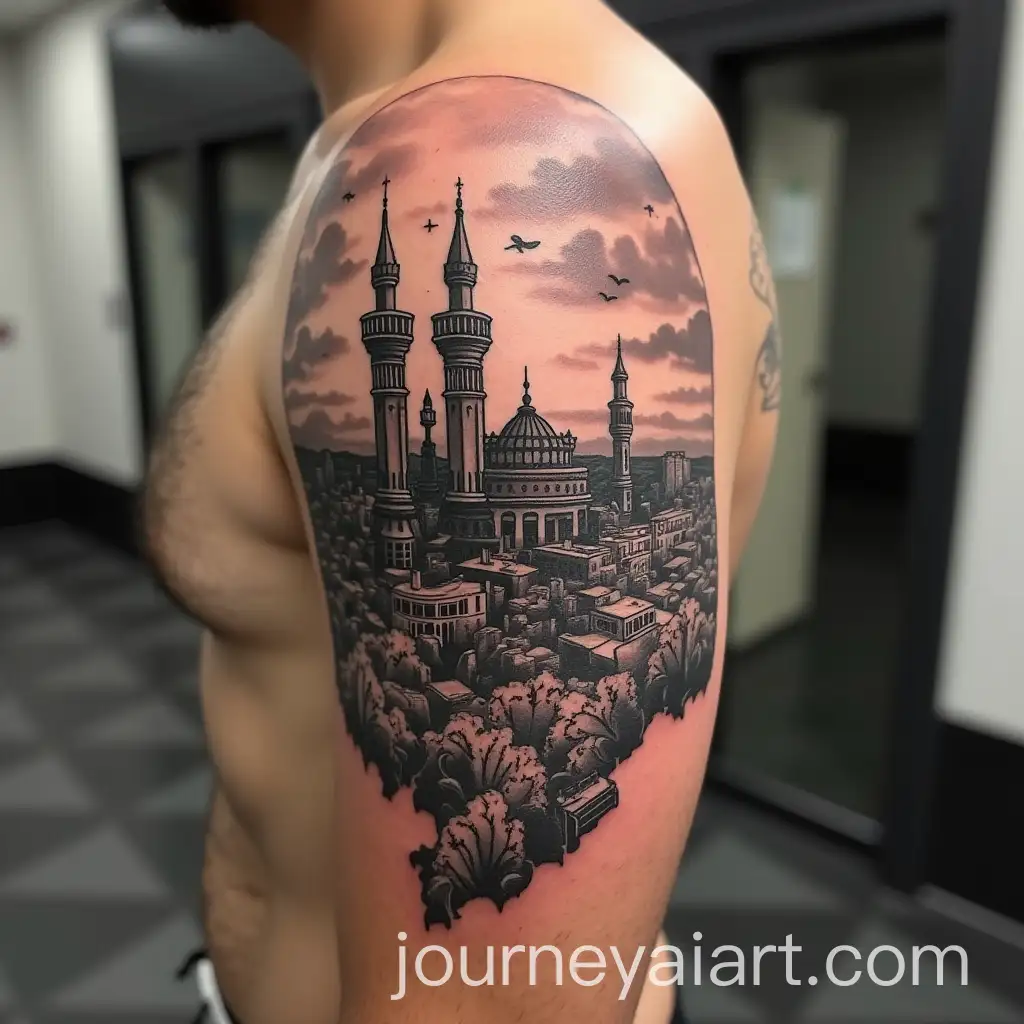 Tattoo-Design-Featuring-the-City-of-Agadir