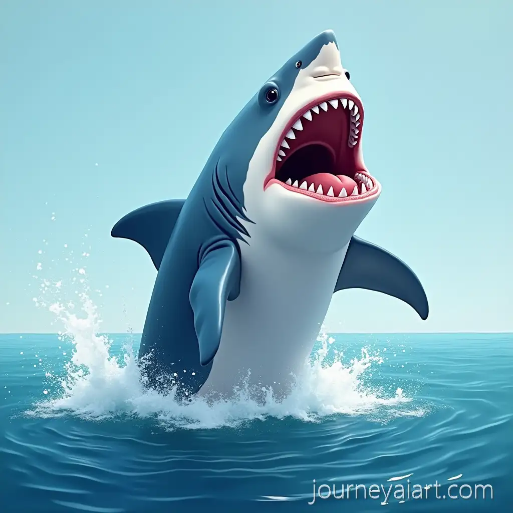 Shark-Jumping-Out-WaterWhite-Shark-Jumping-Out-of-Water-with-Exposed-Teeth