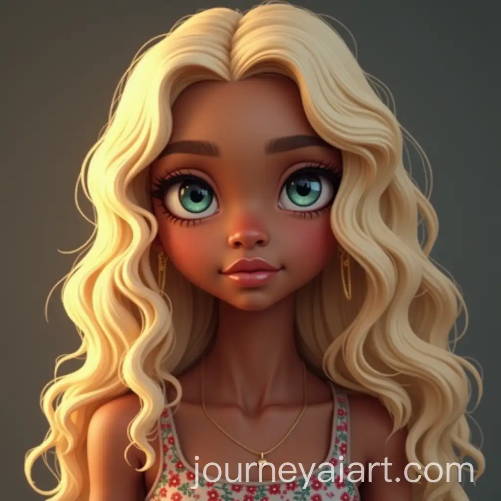 Portrait-of-a-Beautiful-African-American-Girl-with-Blonde-Hair