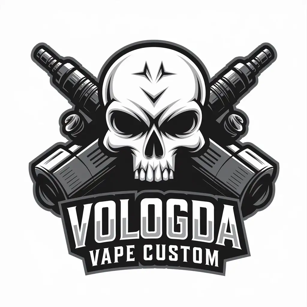 LOGO-Design-for-Vologda-Vape-Custom-Skull-Symbol-with-Tech-Industry-Aesthetics