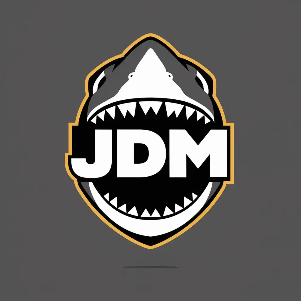 LOGO Design For JDM 3D Shark Head Theme with Clear Background