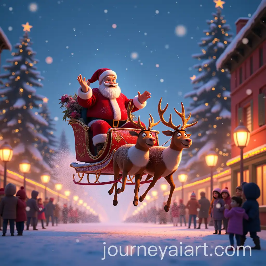 Magical-Winter-Town-with-Santas-Sleigh-and-Glittering-Christmas-Cheer