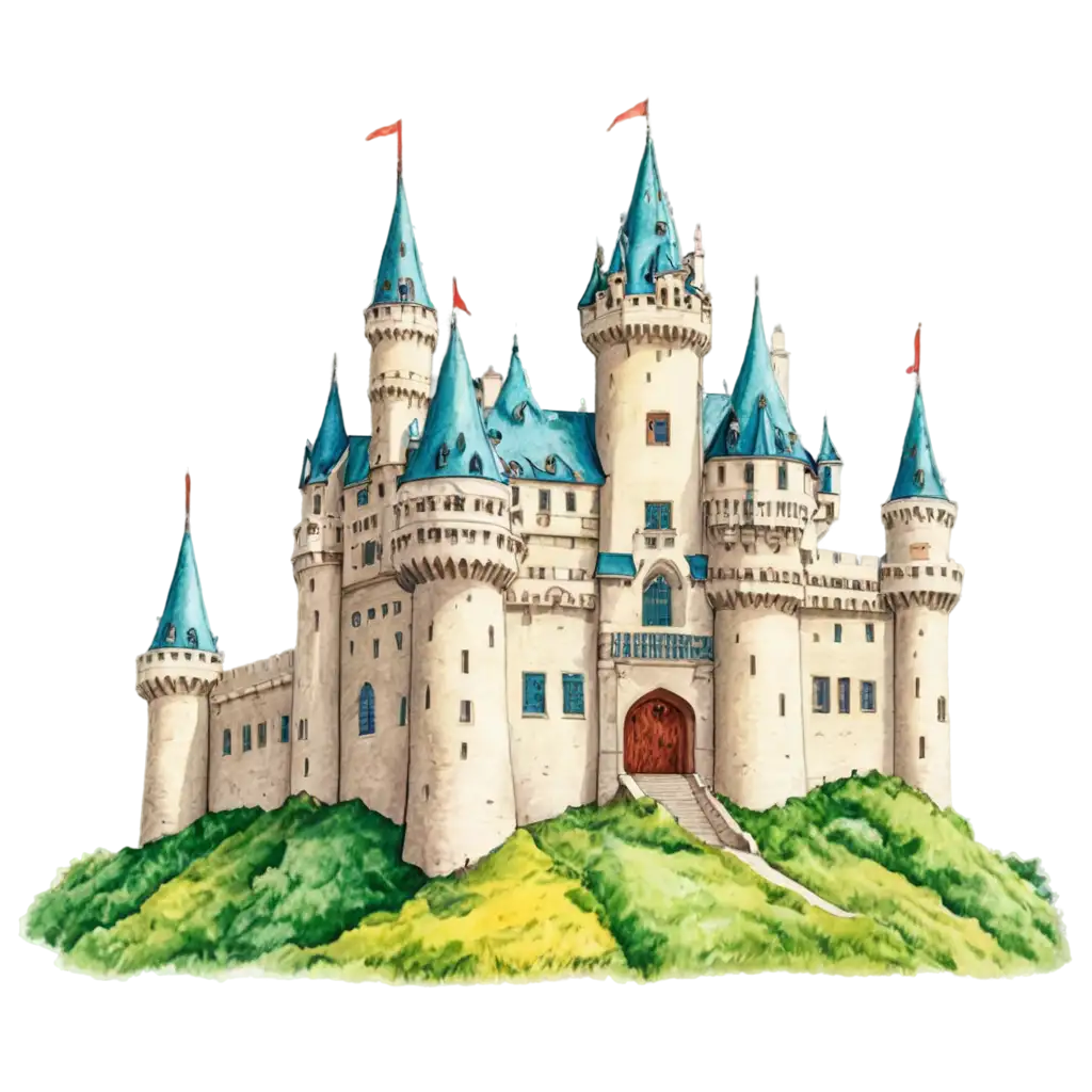 Vibrant-Colored-Drawing-Castle-PNG-for-Enhanced-Visual-Appeal