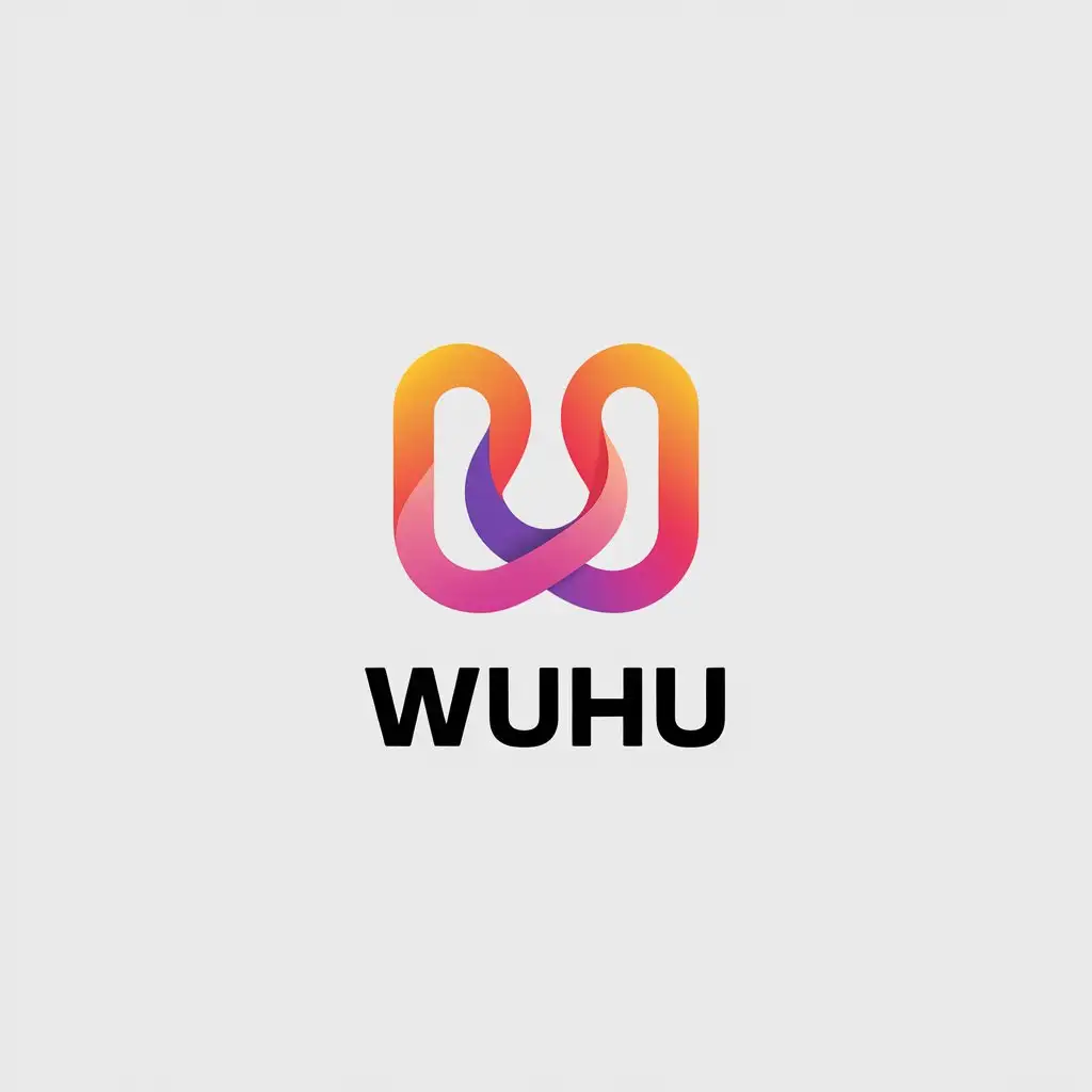 LOGO Design for Wuhu Modern Elegant Minimalistic with Gradient Effect for Technology Industry