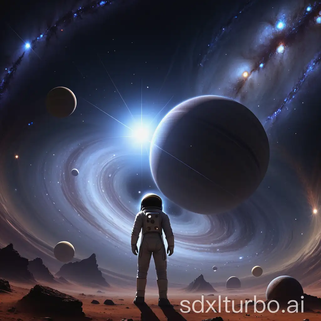 Explorer-Journeying-Through-Unknown-Star-Systems-in-the-Vast-Universe