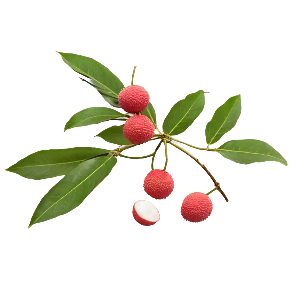 Lychee-Tree-Fruits-PNG-HighQuality-Transparent-Background-Image-for-Versatile-Use