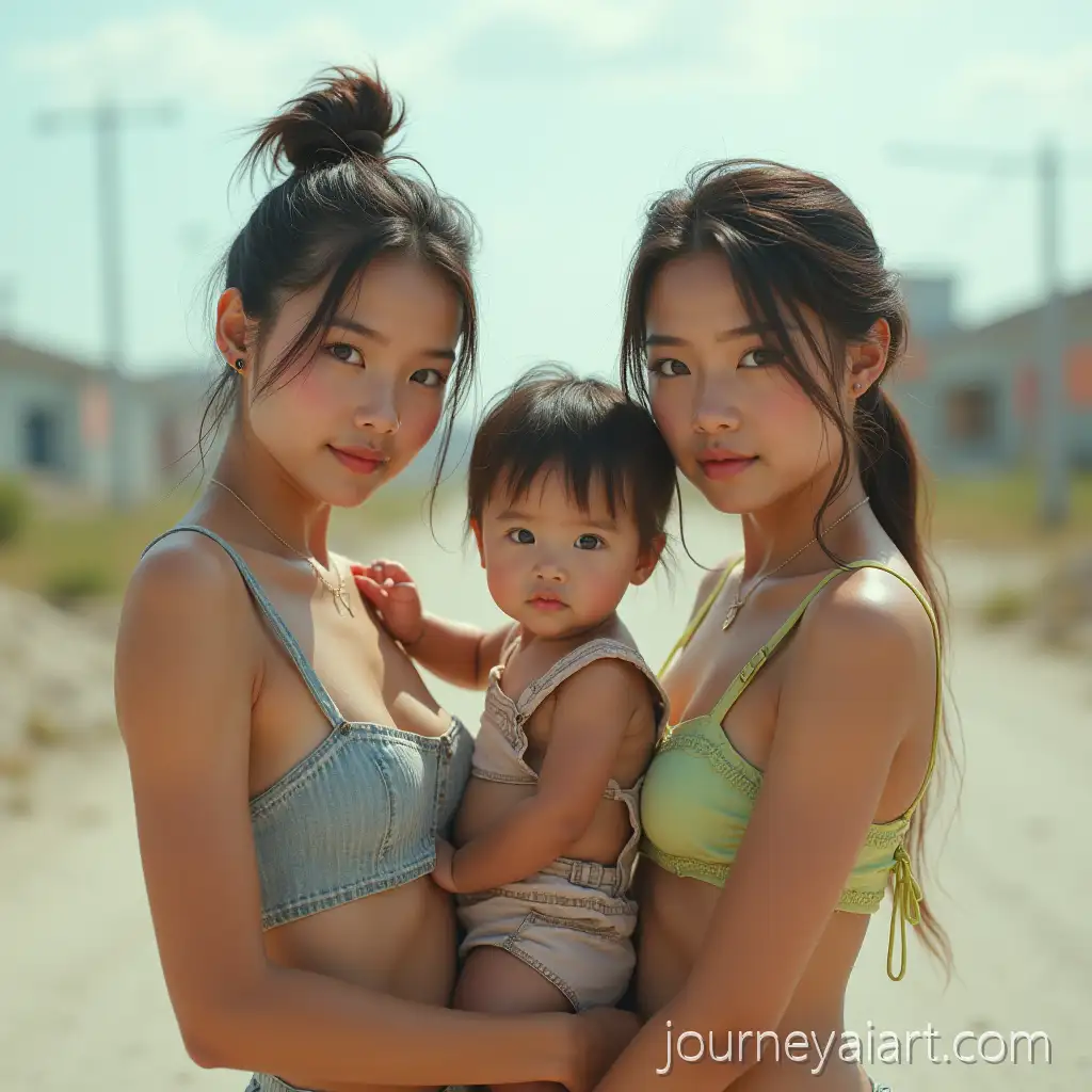 Three-Young-Women-and-a-Baby-in-a-Postapocalyptic-Futuristic-Tokyo-Wasteland