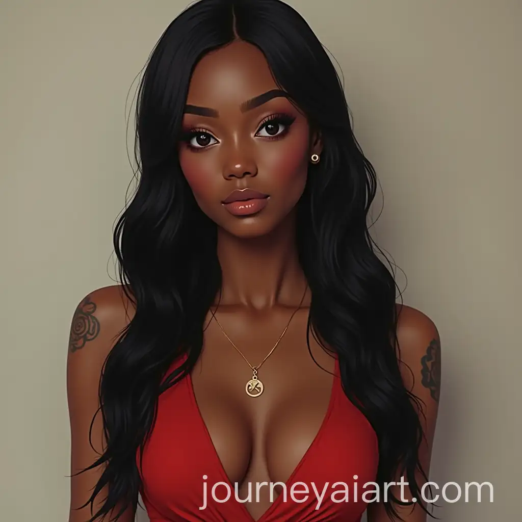 Young-Black-African-and-Korean-Hybrid-Girl-in-Various-Poses-and-Outfits