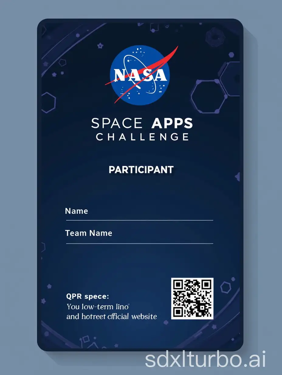 Professional-Space-Apps-Challenge-ID-Card-with-Hexagonal-Tech-Overlay