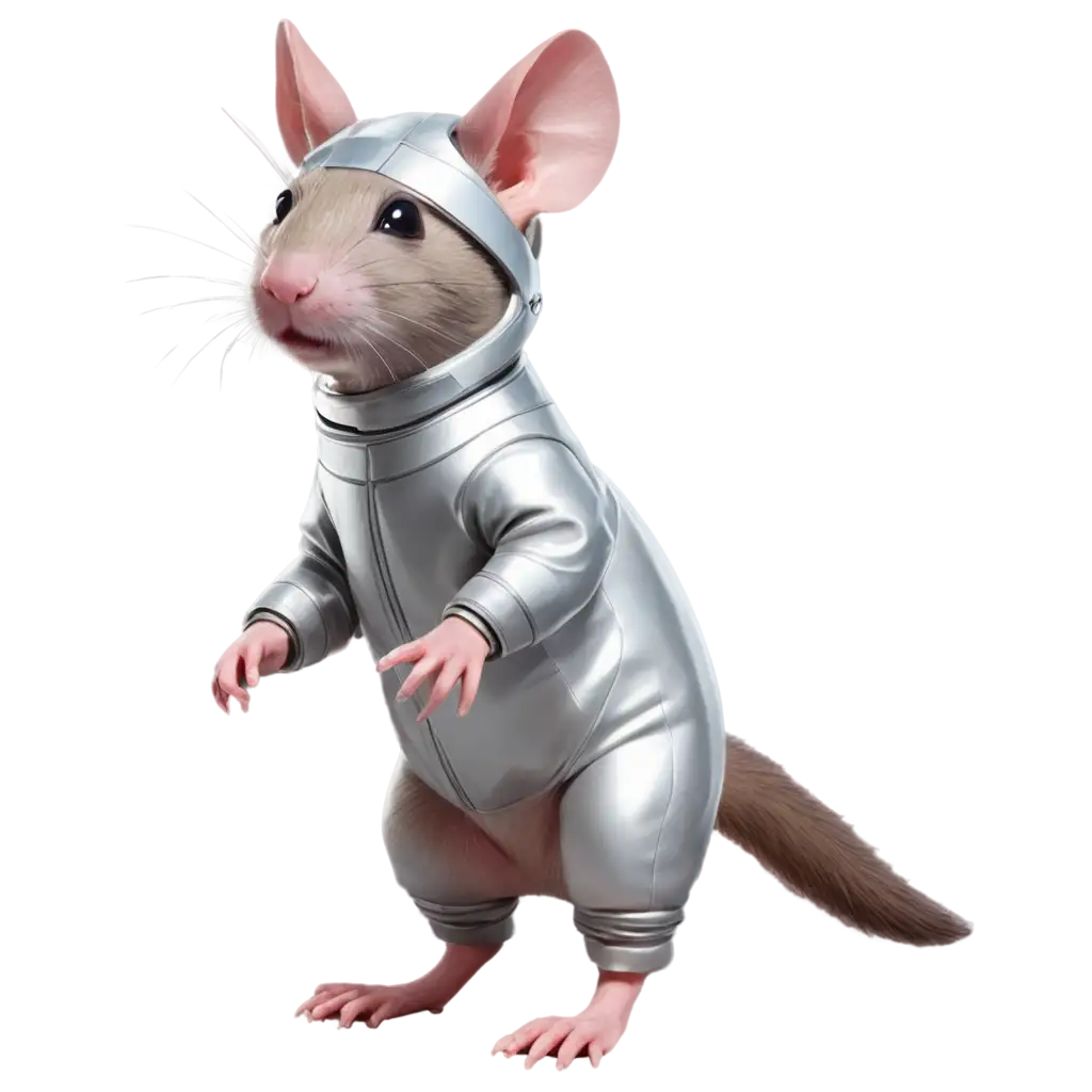 DESIGN A RAT IN A SPACE SHIP WEARING A SPACE SUIT