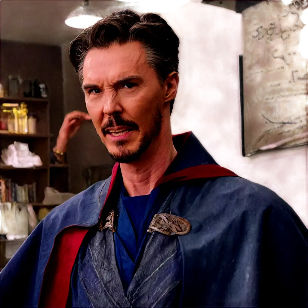 Dr-Strange-in-Barbershop-PNG-A-Unique-Fusion-of-Fantasy-and-Everyday-Life