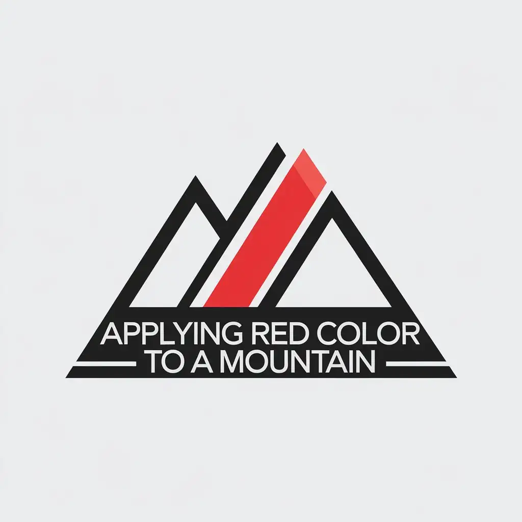 LOGO Design for Applying Red Color to a Mountain Minimalistic Mountain Symbol for Education Industry