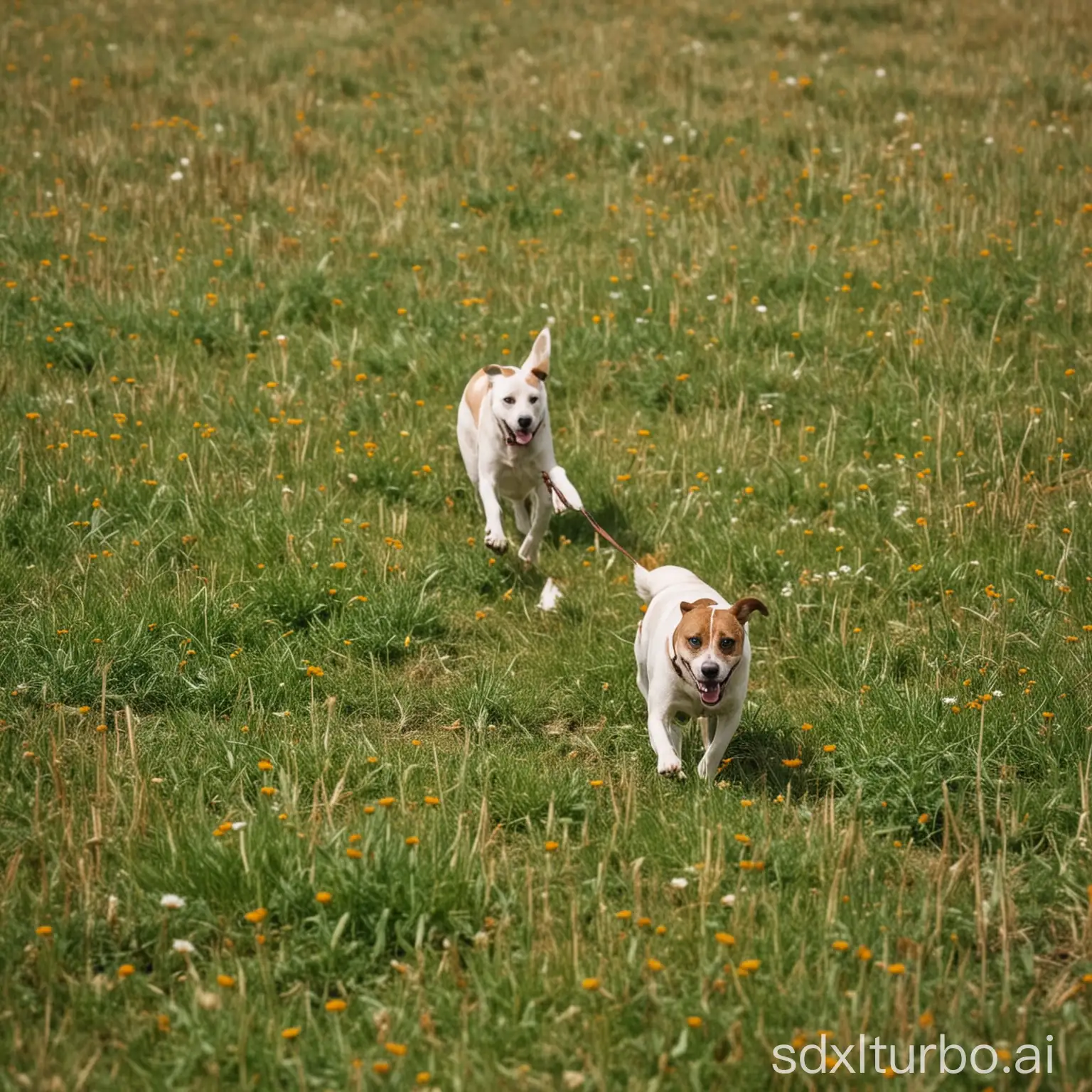 Lone-Dog-Enjoying-a-Peaceful-Stroll-Through-the-Verdant-Field