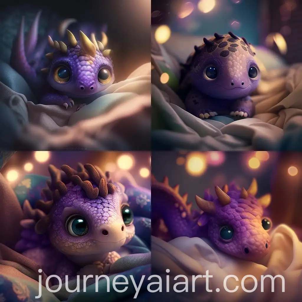 Cute-Chibi-Newborn-Dragon-in-Babys-Bed