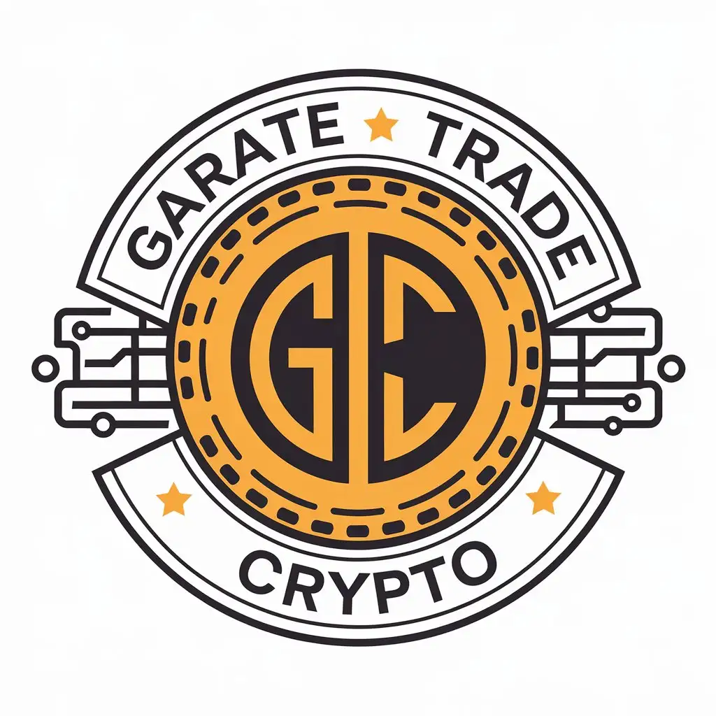 a vector logo design,with the text "GARATE TRADE CRYPTO", main symbol:GTC,Moderate,be used in Finance industry,clear background