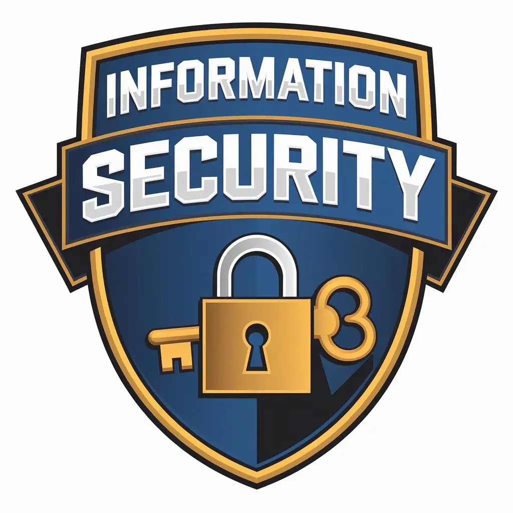 a vector logo design,with the text "Information security", main symbol:Create a color logo for the information security bureau of a large factory. Theme computer security, trade secrets. High detail. You will get a bonus for good work.,Moderate,clear background