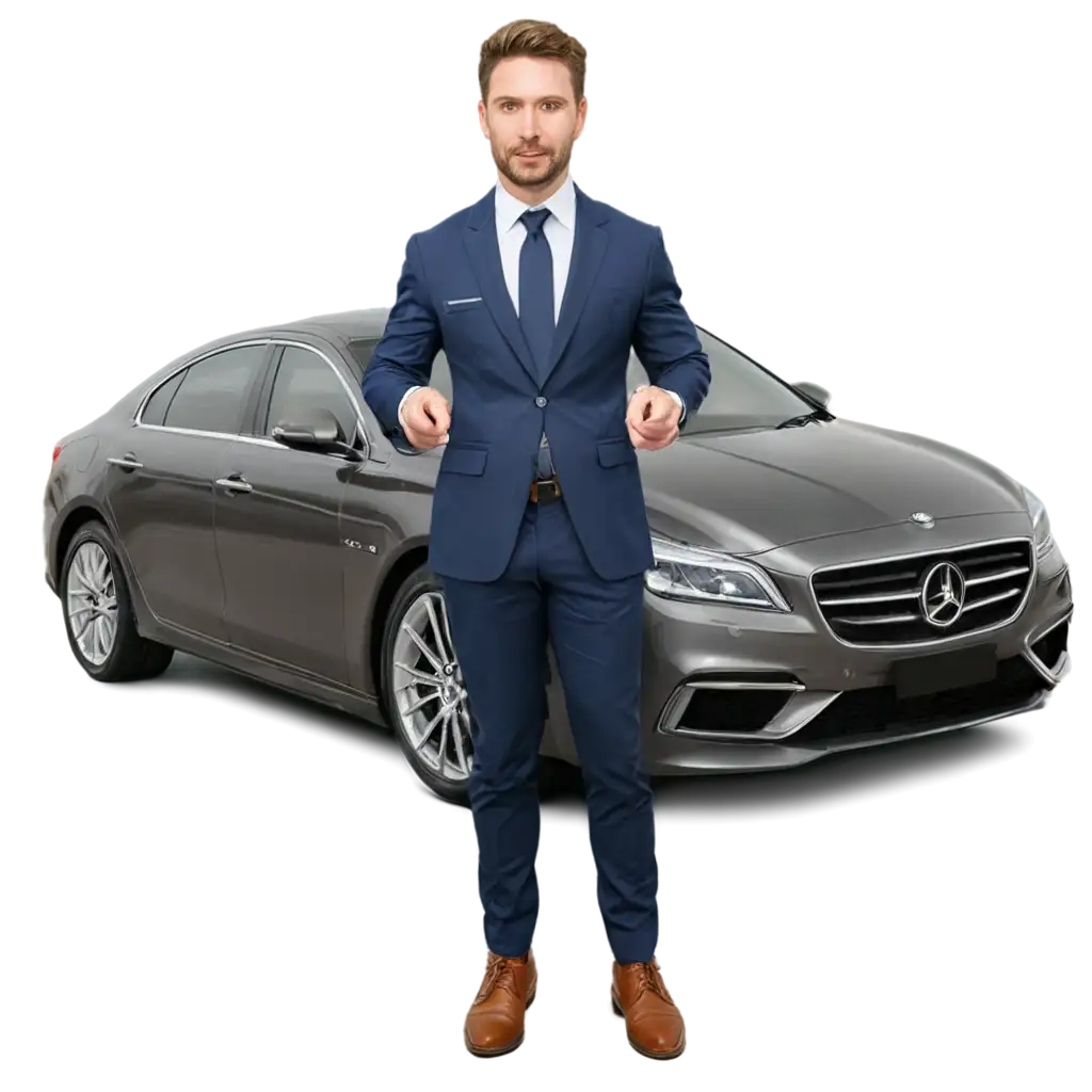 Exquisite-PNG-Image-of-an-Affluent-Man-Showcasing-a-Luxury-Car